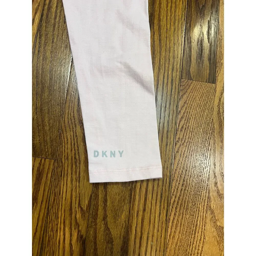 DKNY Girls Leggings Pink Gray Lot of 2 sze 10/12